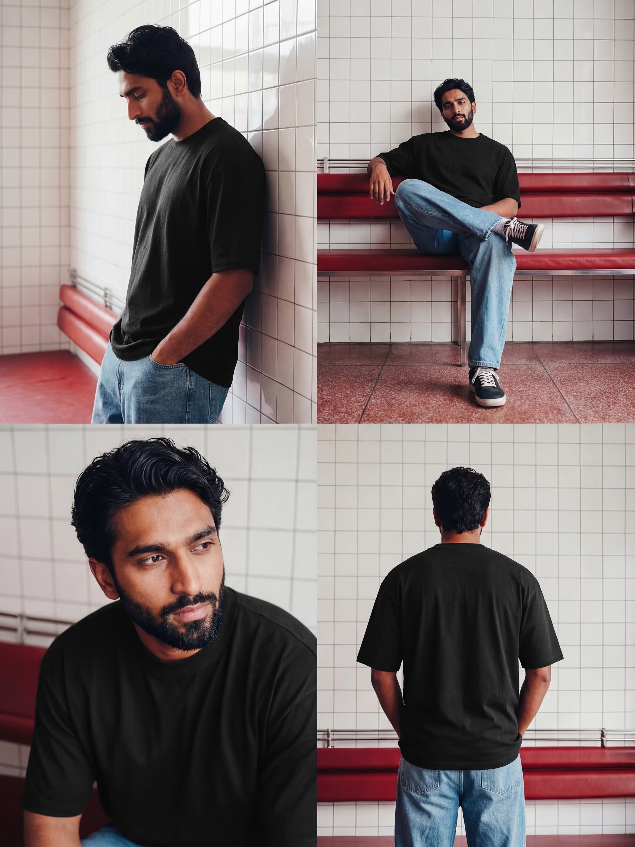 Black Men's Oversized T-Shirt