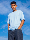 Sky Blue Men's Oversized T-Shirt
