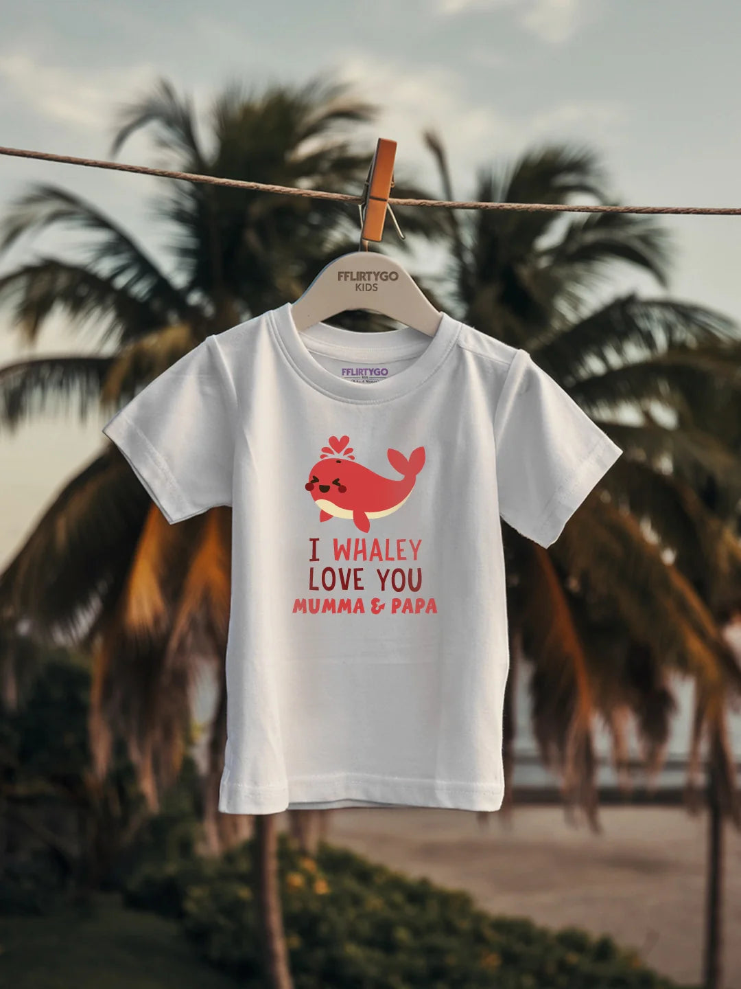I Whaley Love You Mumma & Papa Kids T Shirt