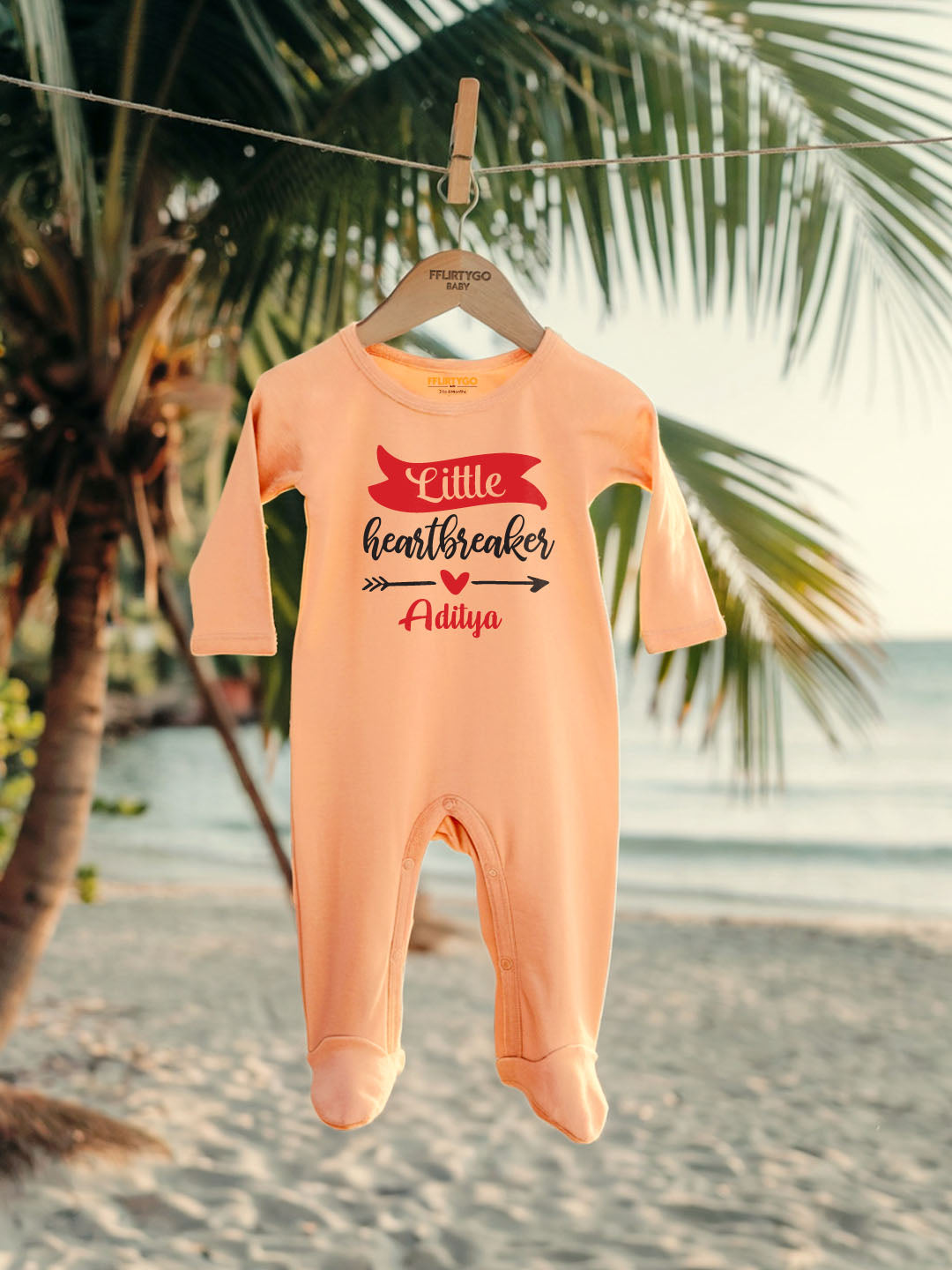 Little Heart Breaker Baby Romper | Onesies w/ Custom Name