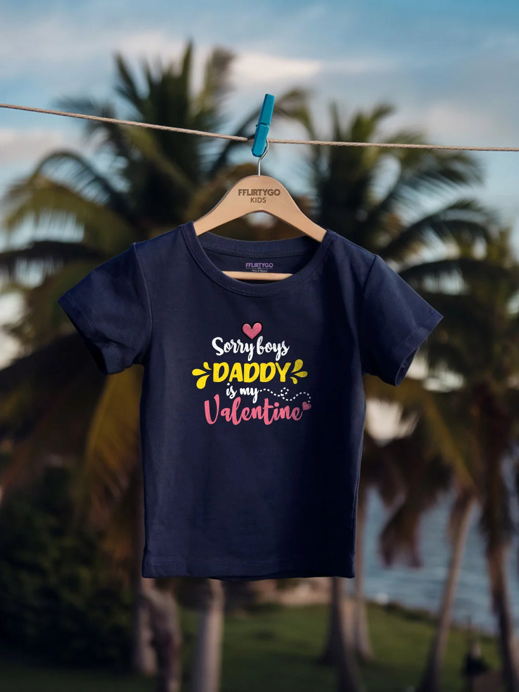 Sorry Boys Daddy Is My Valentine Kids T Shirt